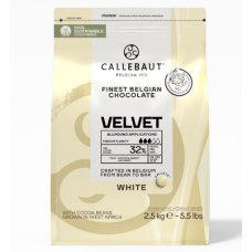 CALLEBAUT VELVET WHITE CALLET 33% 2.5KG X BAG