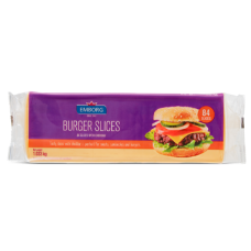 EMBORG CHEDDAR SLICES COLOR 84S (1.033KG X PKT)