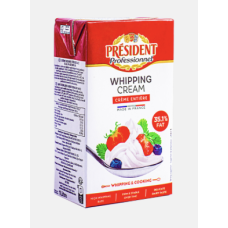 PRESIDENT WHIPPING CREAM (1 LTR X 6 PKT X CTN)
